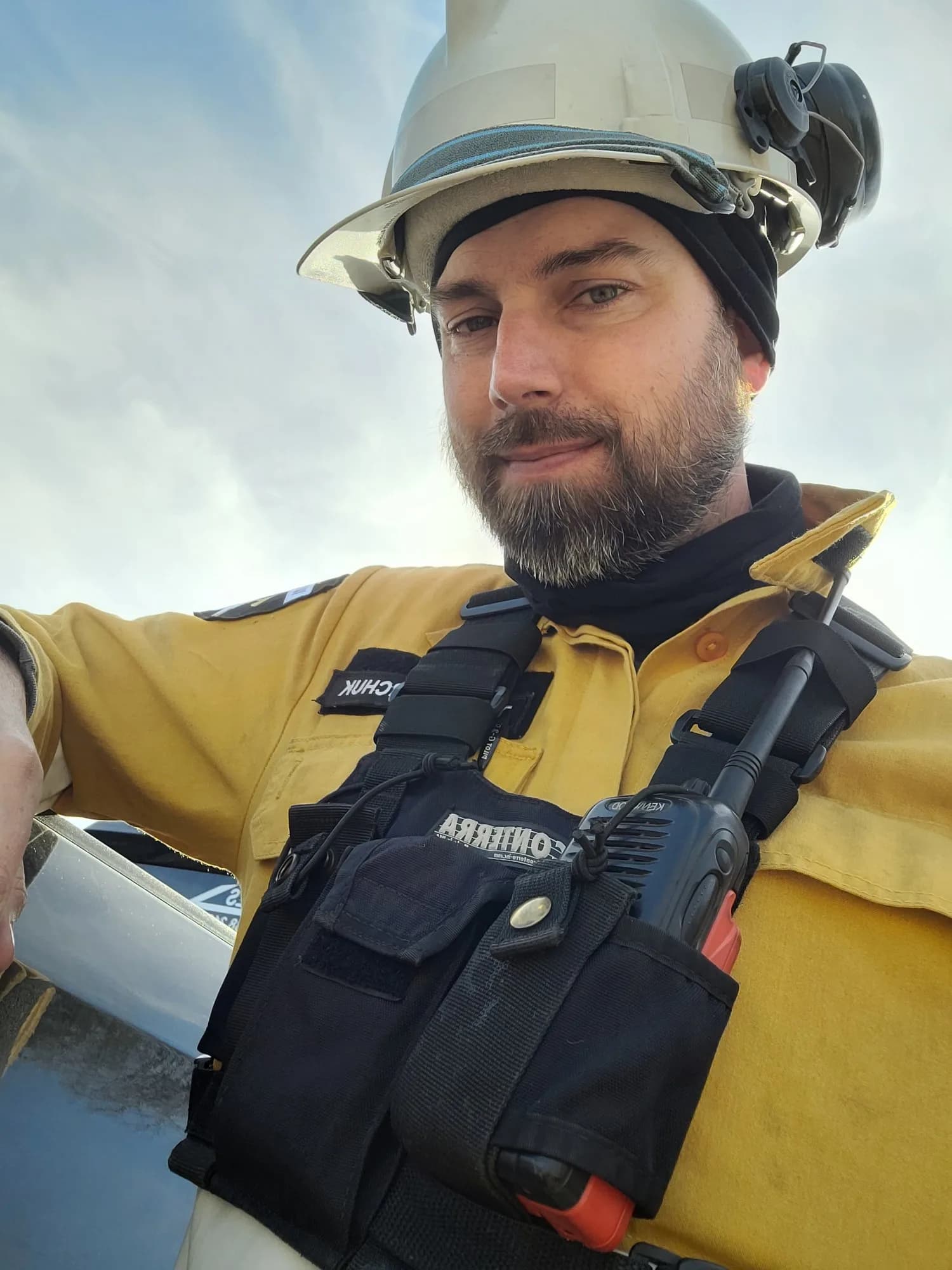 TJ Kliparchuk on a wildfire crew