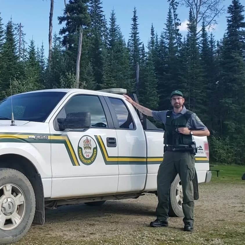 TJ Kliparchuk as an Alberta conservation officer